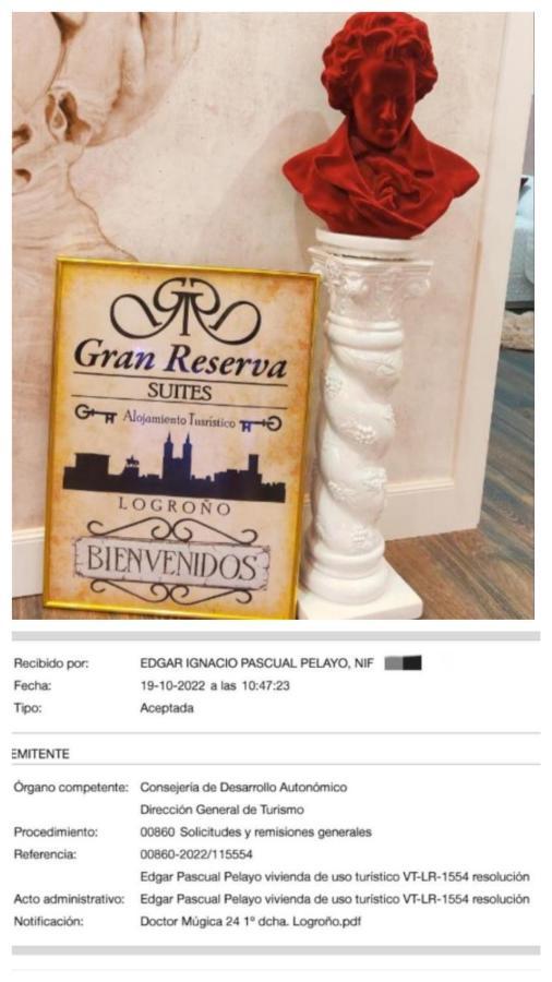 Gran Reserva Suites Centro Alojamiento Entero Logroño Exteriör bild